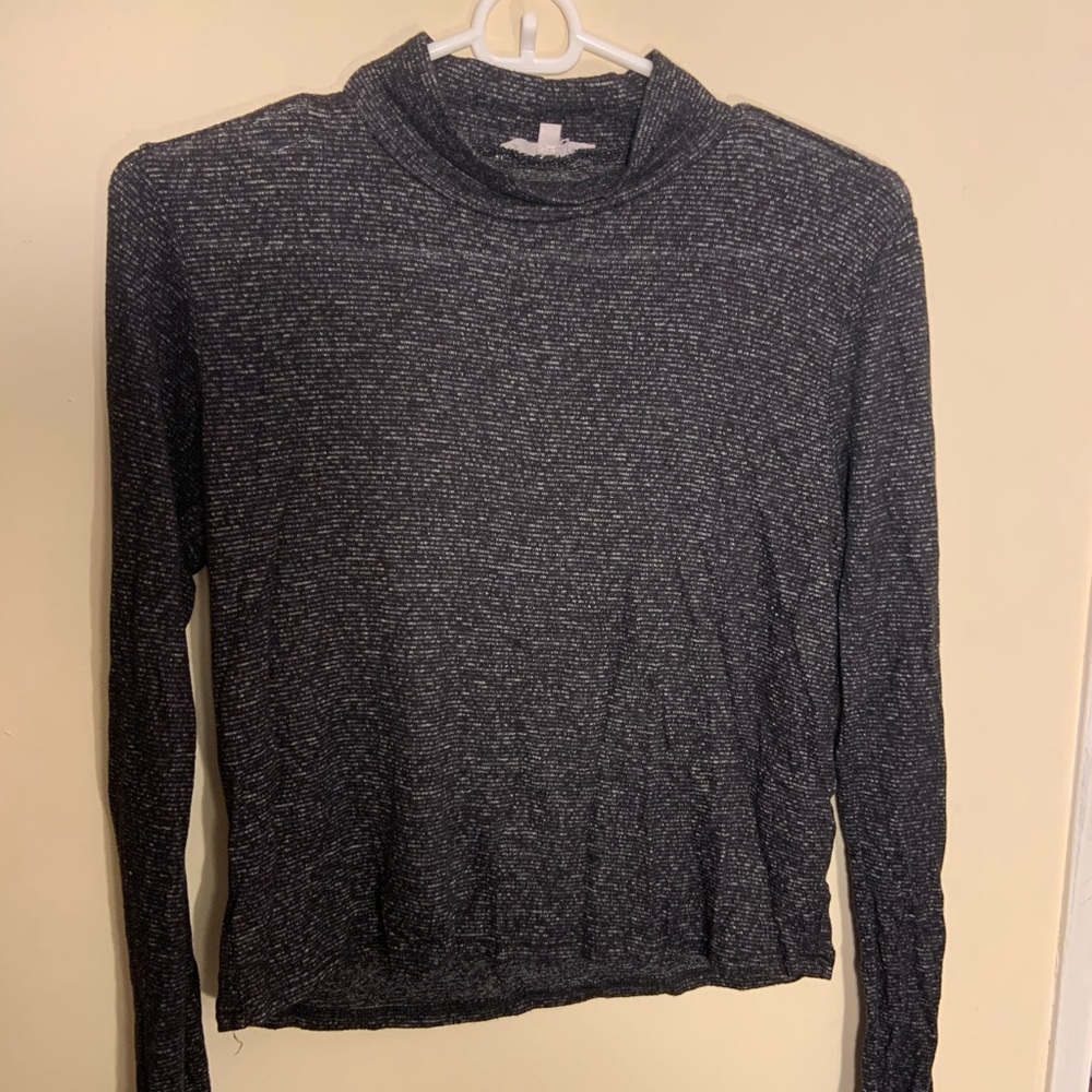 Dark grey turtle neck